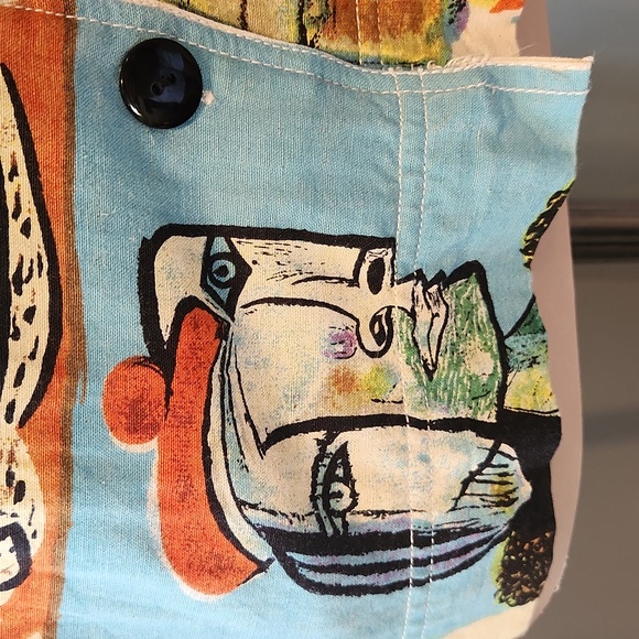 Art Deco Vintage 90s Picasso Jacket Bright Womens Fits Small Medium - Picture 4 of 11